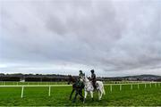 27 December 2021; Sean Flanagan on School Boy Hours is interviewed by RTÉ presenter Katie Walsh after winning the Paddy Power Steeplechase on day two of the Leopardstown Christmas Festival at Leopardstown Racecourse in Dublin. Photo by Eóin Noonan/Sportsfile