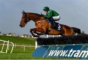 1 January 2022; El Fabiolo, with Paul Townend up, jumps the last on their way to winning the David Flynn Construction Maiden Hurdle at Tramore Racecourse in Waterford. Photo by Seb Daly/Sportsfile