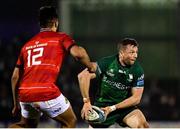 1 January 2022; Jack Carty of Connacht in action against Damian de Allende of Munster during the United Rugby Championship match between Connacht and Munster at The Sportsground in Galway. Photo by Brendan Moran/Sportsfile
