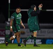 1 January 2022;  Tietie Tuimauga, left, and Ultan Dillane of Connacht after the United Rugby Championship match between Connacht and Munster at The Sportsground in Galway. Photo by Brendan Moran/Sportsfile Photo by Brendan Moran/Sportsfile