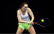 3 January 2022; Aisling O'Connor during the Senior Womens Singles Final match against Kate Gardiner during the Shared Access National Indoor Tennis Championships 2022 at David Lloyd Riverview in Dublin. Photo by Sam Barnes/Sportsfile