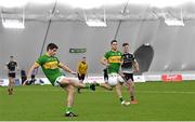 3 January 2022; Emlyn Mulligan of Leitrim during the Connacht FBD League Preliminary Round match between Leitrim and Sligo at the NUI Galway Connacht GAA Air Dome in Bekan, Mayo. Photo by Ramsey Cardy/Sportsfile