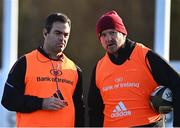4 January 2022; Head coach Johann van Graan, left, and forwards coach Graham Rowntree during Munster rugby squad training at University of Limerick in Limerick. Photo by Eóin Noonan/Sportsfile