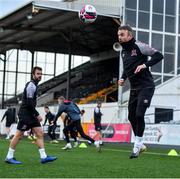 6 January 2022; Keith Ward, right, and Robbie Benson during a Dundalk pre-season training session at Oriel Park in Dundalk, Louth. Photo by Seb Daly/Sportsfile