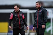 6 January 2022; Assistant manager Patrick Cregg, left, and coach Liam Burns during a Dundalk pre-season training session at Oriel Park in Dundalk, Louth. Photo by Seb Daly/Sportsfile