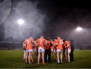 6 January 2022; Armagh selector and acting manager Ciaran McKeever speaks to his players at the water break during the Dr McKenna Cup Round 1 match between Cavan and Armagh at Kingspan Breffni in Cavan. Photo by David Fitzgerald/Sportsfile