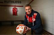 7 January 2022; St Patrick's Athletic new signing Eoin Doyle is unveiled at Richmond Park in Dublin. Photo by Seb Daly/Sportsfile