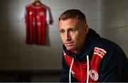 7 January 2022; St Patrick's Athletic new signing Eoin Doyle is unveiled at Richmond Park in Dublin. Photo by Seb Daly/Sportsfile