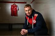 7 January 2022; St Patrick's Athletic new signing Eoin Doyle is unveiled at Richmond Park in Dublin. Photo by Seb Daly/Sportsfile