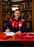 7 January 2022; St Patrick's Athletic new signing Eoin Doyle is unveiled at Richmond Park in Dublin. Photo by Seb Daly/Sportsfile