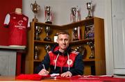 7 January 2022; St Patrick's Athletic new signing Eoin Doyle is unveiled at Richmond Park in Dublin. Photo by Seb Daly/Sportsfile