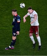 28 November 2021; Chris Forrester of St Patrick's Athletic and Ciarán Kelly of Bohemians during the Extra.ie FAI Cup Final match between Bohemians and St Patrick's Athletic at Aviva Stadium in Dublin. Photo by Ben McShane/Sportsfile