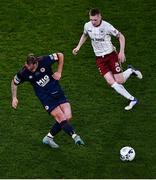 28 November 2021; Paddy Barrett of St Patrick's Athletic and Ross Tierney of Bohemians during the Extra.ie FAI Cup Final match between Bohemians and St Patrick's Athletic at Aviva Stadium in Dublin. Photo by Ben McShane/Sportsfile