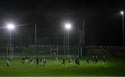 7 January 2022; Donegal team warm up on a back pitch before the Dr McKenna Cup Round 1 match between Donegal and Down at Pairc MacCumhaill in Ballybofey, Donegal. Photo by Ramsey Cardy/Sportsfile