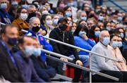 7 January 2022; Spectators look on wearing facemasks during the InsureMyHouse.ie Paudie O’Connor Cup semi-final match between The Address UCC Glanmire and Singleton's SuperValu Brunell at Neptune Stadium in Cork. Photo by Brendan Moran/Sportsfile
