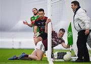 7 January 2022; Dylan Canny of Galway reacts after his attempt on goal goes wide during the Connacht FBD League semi-final match between Mayo and Galway at the NUI Galway Connacht GAA Air Dome in Bekan, Mayo. Photo by Eóin Noonan/Sportsfile
