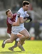 8 January 2022; Kevin Flynn of Kildare is fouled by Ray Connellan of Westmeath during the O'Byrne Cup Group C match between Kildare and Westmeath at St Conleth's Park in Newbridge, Kildare. Photo by Piaras Ó Mídheach/Sportsfile