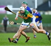 8 January 2022; Shane Nolan of Kerry in action against Robert Byrne of Tipperary during the Co-Op Superstores Munster Hurling Cup quarter-final match between Kerry and Tipperary at Austin Stack Park, in Tralee, Kerry. Photo by Eóin Noonan/Sportsfile