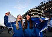 8 January 2022; Naas supporters Sophie Hazard, left, and Clodagh Corry before the AIB Leinster GAA Football Senior Club Championship Final match between Kilmacud Crokes and Naas at Croke Park in Dublin. Photo by David Fitzgerald/Sportsfile