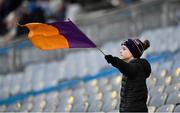 8 January 2022; Kilmacud Crokes supporter Conor Carroll, aged 10, ahead of the AIB Leinster GAA Football Senior Club Championship Final match between Kilmacud Crokes and Naas at Croke Park in Dublin. Photo by Daire Brennan/Sportsfile