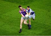 8 January 2022; Dara Mullin of Kilmacud Crokes in action against Cathal Daly of Naas during the AIB Leinster GAA Football Senior Club Championship Final match between Kilmacud Crokes and Naas at Croke Park in Dublin. Photo by Daire Brennan/Sportsfile
