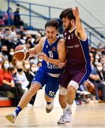 8 January 2022; Roy Downey of Coughlan C&S Neptune in action against Eoin Rockall of NUIG Maree during the InsureMyHouse.ie Pat Duffy National Cup semi-final match between C&S Neptune and NUIG Maree at Neptune Stadium in Cork. Photo by Brendan Moran/Sportsfile