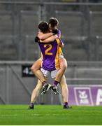 8 January 2022; Michael Mullin, left, and Dan O’Brien of Kilmacud Crokes celebrate after the AIB Leinster GAA Football Senior Club Championship Final match between Kilmacud Crokes and Naas at Croke Park in Dublin. Photo by Daire Brennan/Sportsfile