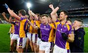 8 January 2022; Rory O'Carroll of Kilmacud Crokes leads his side's celebration after the AIB Leinster GAA Football Senior Club Championship Final match between Kilmacud Crokes and Naas at Croke Park in Dublin. Photo by Daire Brennan/Sportsfile