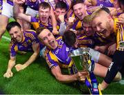 8 January 2022; Kilmacud Crokes captain Shane Cunningham leads his side's celebration after the AIB Leinster GAA Football Senior Club Championship Final match between Kilmacud Crokes and Naas at Croke Park in Dublin. Photo by Daire Brennan/Sportsfile