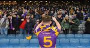 8 January 2022; Dan O’Brien of Kilmacud Crokes celebrates after the AIB Leinster GAA Football Senior Club Championship Final match between Kilmacud Crokes and Naas at Croke Park in Dublin. Photo by Daire Brennan/Sportsfile