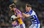 8 January 2022; Shane Horan of Kilmacud Crokes in action against Jack Cleary of Naas during the AIB Leinster GAA Football Senior Club Championship Final match between Kilmacud Crokes and Naas at Croke Park in Dublin. Photo by Daire Brennan/Sportsfile