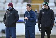 8 January 2022; Kildare manager Glenn Ryan, left, with selectors Anthony Rainbow, centre, and Dermot Earley before the O'Byrne Cup Group C match between Kildare and Westmeath at St Conleth's Park in Newbridge, Kildare. Photo by Piaras Ó Mídheach/Sportsfile