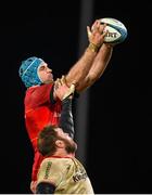 8 January 2022; Tadhg Beirne of Munster takes possession in a lineout ahead of Duane Vermeulen of Ulster during the United Rugby Championship match between Munster and Ulster at Thomond Park in Limerick. Photo by Stephen McCarthy/Sportsfile