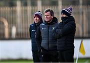 8 January 2022; Westmeath manager Jack Cooney, centre, and selectors John Keane, left, and Dessie Dolan during the O'Byrne Cup Group C match between Kildare and Westmeath at St Conleth's Park in Newbridge, Kildare. Photo by Piaras Ó Mídheach/Sportsfile