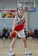 9 January 2022; Issy McSweeney of Singleton SuperValu Brunell prepares to take a free throw during the Basketball Ireland Women's U20 semi-final match between Singleton Supervalu Brunell and Portlaoise Panthers at Parochial Hall in Cork. Photo by Sam Barnes/Sportsfile