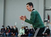 9 January 2022; Portlaoise Panthers head coach Jack Dooley during the Basketball Ireland Women's U20 semi-final match between Singleton Supervalu Brunell and Portlaoise Panthers at Parochial Hall in Cork. Photo by Sam Barnes/Sportsfile