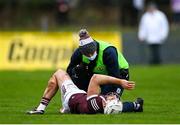 9 January 2022; Jason Flynn of Galway receives treatment during the Walsh Cup Senior Hurling round 1 match between Galway and Offaly at Duggan Park in Ballinasloe, Galway. Photo by Harry Murphy/Sportsfile