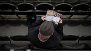 9 January 2022; Stadium announcer Peter Dennehy reads the match programme ahead the AIB Munster Hurling Senior Club Championship Final match between Kilmallock and Ballygunner at Páirc Uí Chaoimh in Cork. Photo by Stephen McCarthy/Sportsfile