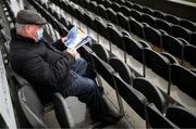 9 January 2022; Stadium announcer Peter Dennehy reads the match programme ahead the AIB Munster Hurling Senior Club Championship Final match between Kilmallock and Ballygunner at Páirc Uí Chaoimh in Cork. Photo by Stephen McCarthy/Sportsfile
