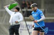 9 January 2022; Cian O'Sullivan of Dublin after scoring his side's first goal during the Walsh Cup Senior Hurling round 1 match between Dublin and Antrim at Parnell Park in Dublin. Photo by Ramsey Cardy/Sportsfile