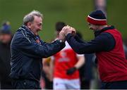9 January 2022; Pádraig Pearses manager Pat Flanagan, left, and selector Gerry Kelly celebrate after their side's victory in the AIB Connacht GAA Football Senior Club Championship Final match between Knockmore and Pádraig Pearses at James Stephens Park in Ballina, Mayo. Photo by Piaras Ó Mídheach/Sportsfile