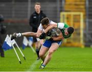 9 January 2022; Micheal Bannigan of Monaghan in action against James Ferguson of Fermanagh during the Dr McKenna Cup Round 2 match between Monaghan and Fermanagh at St Tiernachs Park in Clones, Monaghan. Photo by Philip Fitzpatrick/Sportsfile
