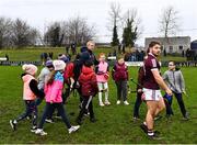 9 January 2022; Galway manager Henry Shefflin is surrounded by children after the Walsh Cup Senior Hurling round 1 match between Galway and Offaly at Duggan Park in Ballinasloe, Galway. Photo by Harry Murphy/Sportsfile