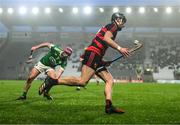 9 January 2022; Pauric Mahony of Ballygunner in action against Paudie O'Brien of Kilmallock during the AIB Munster Hurling Senior Club Championship Final match between Ballygunner and Kilmallock at Páirc Uí Chaoimh in Cork. Photo by Stephen McCarthy/Sportsfile