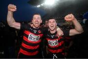 9 January 2022; Ian Kenny, left, and Conor Sheahan of Ballygunner celebrate after the AIB Munster Hurling Senior Club Championship Final match between Ballygunner and Kilmallock at Páirc Uí Chaoimh in Cork. Photo by Stephen McCarthy/Sportsfile