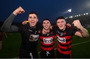 9 January 2022; Ballygunner players, from left, Stephen O'Keeffe, Conor Sheahan, and Peter Hogan after the AIB Munster Hurling Senior Club Championship Final match between Ballygunner and Kilmallock at Páirc Uí Chaoimh in Cork. Photo by Stephen McCarthy/Sportsfile