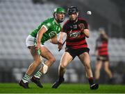 9 January 2022; Robbie Hanley of Kilmallock in action against Kevin Mahony of Ballygunner during the AIB Munster Hurling Senior Club Championship Final match between Ballygunner and Kilmallock at Páirc Uí Chaoimh in Cork. Photo by Stephen McCarthy/Sportsfile