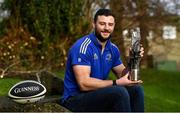 11 January 2022; Ireland and Leinster Centre, Robbie Henshaw, who today has been named Guinness Rugby Writers of Ireland Men’s Player of The Year after countless stand-out performances for the British and Irish Lions, Ireland and Leinster during the 2020/2021 season. Henshaw was a key player on the Lions tour of South Africa, starting all three tests against the Springboks over the summer and was a consistent contributor to the successes of both Irish and Leinster rugby over the season. Photo by Harry Murphy/Sportsfile