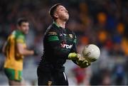 7 January 2022; Donegal goalkeeper Michael Lynch during the Dr McKenna Cup Round 1 match between Donegal and Down at Pairc MacCumhaill in Ballybofey, Donegal. Photo by Ramsey Cardy/Sportsfile