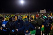 7 January 2022; Donegal manager Declan Bonner speaks to his team after the Dr McKenna Cup Round 1 match between Donegal and Down at Pairc MacCumhaill in Ballybofey, Donegal. Photo by Ramsey Cardy/Sportsfile